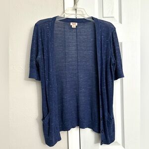 Mossimo Women’s Blue Short Sleeve Cardigan